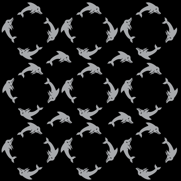 Dolphin circle pattern