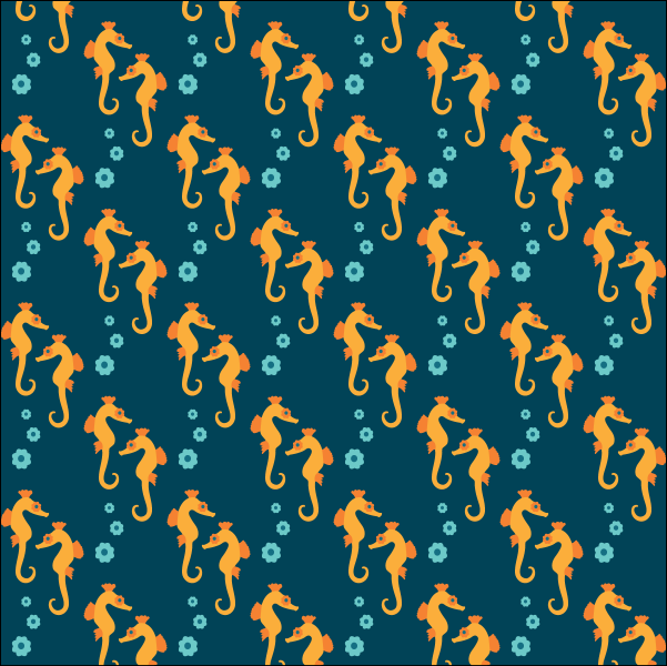 Seahorse repeat pattern