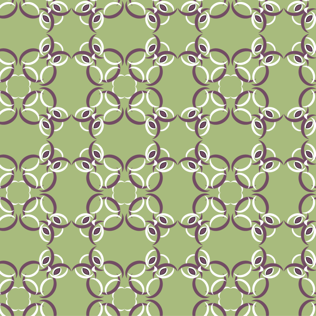 Crescent owls, green and burgundy, spoonflower submission